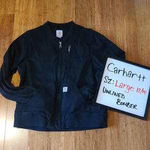 Carhartt W's Unlined Black Bomber SZ LG NWOT